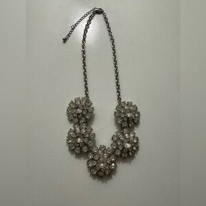 Large Cluster Crystal Rhinestone Statement Bib Necklace